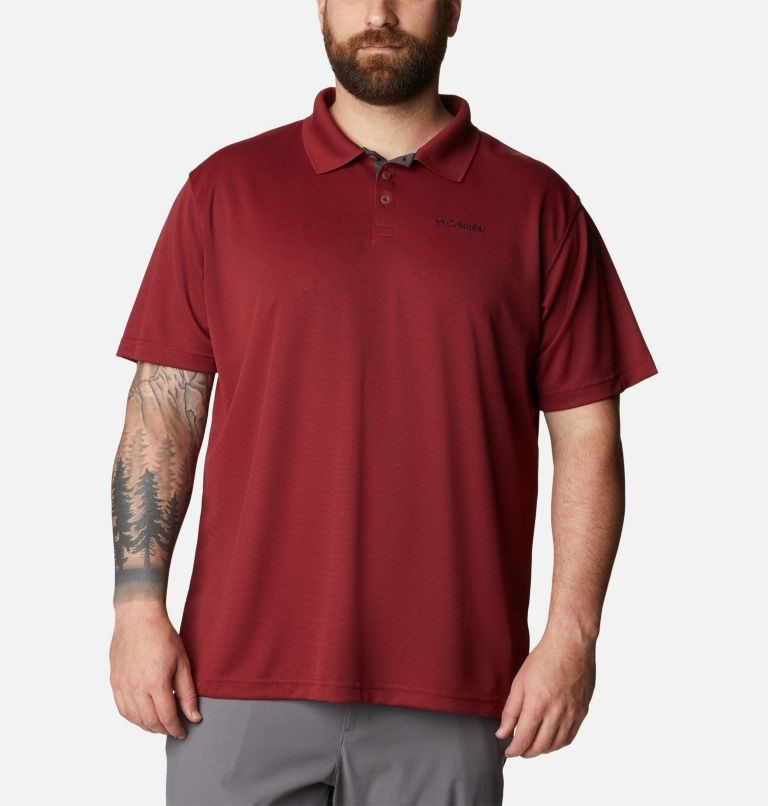 Men\'s Columbia Utilizer Polo Shirts Red | Plus Size CA-Y6A58